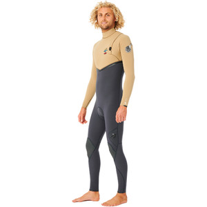 2023 Rip Curl Mens E-Bomb Searchers 5/3mm Zip Free Wetsuit WSMYXE - Dark Khaki